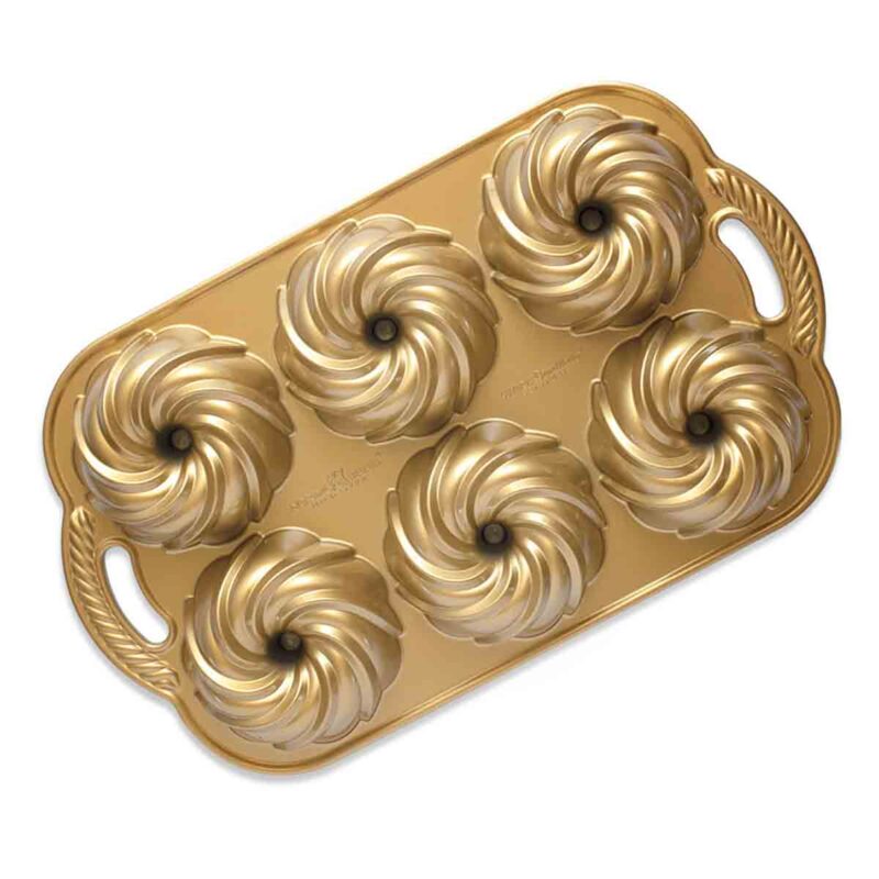 „Nordic Ware Backform kaufen – Swirl Bundtlette für perfekte Mini-Gugelhupfe“Nordic Ware NW 93977 Swirl Bundtlette