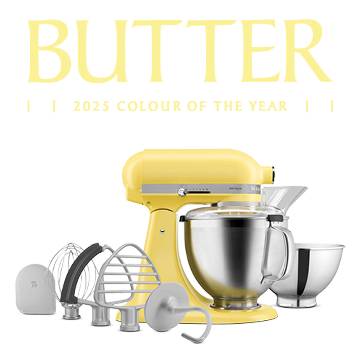 KitchenAid Artisan 4,7 L Küchenmaschine mit kippbarem Motorkopf 5KSM195PSEBT Butter 2025